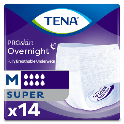 Absorbent Underwear TENA ProSkin Overnight™ Super Pull On with Tear Away Seams Adult Unisex Disposable Heavy Absorbency
