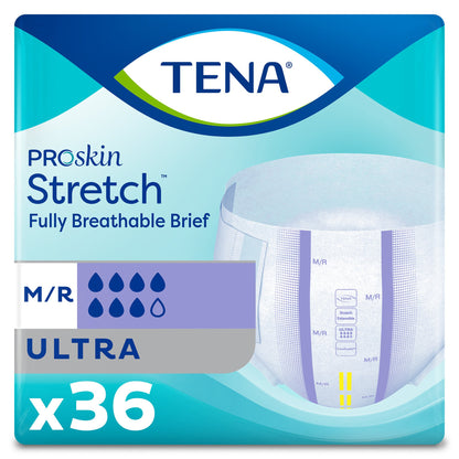 Incontinence Brief TENA ProSkin Stretch™ Ultra Adult Unisex Disposable Heavy Absorbency