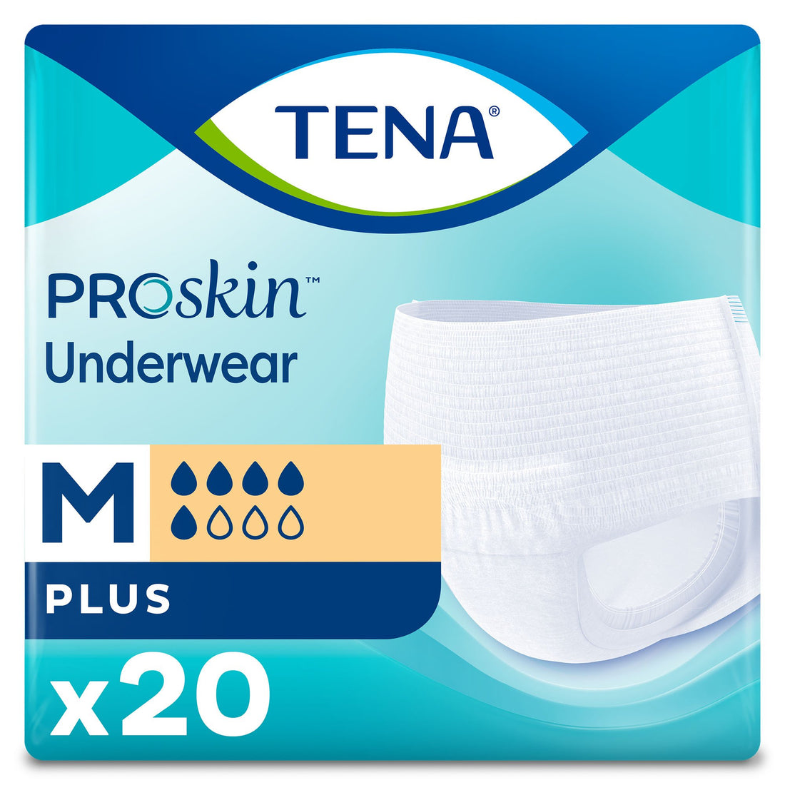 Absorbent Underwear TENA® ProSkin™ Plus Pull On with Tear Away Seams Adult Unisex Disposable Moderate Absorbency