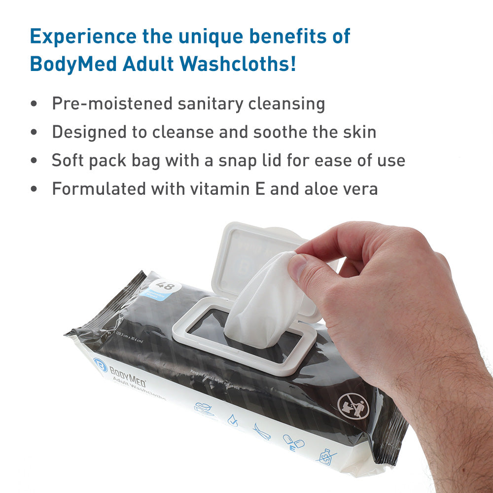 Adult Washcloths, Fragrance Free