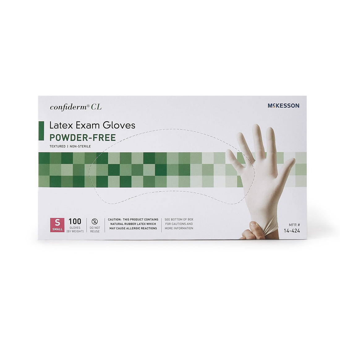 Exam Glove McKesson Confiderm® NonSterile Latex Standard Cuff Length Textured Fingertips Ivory Not Rated