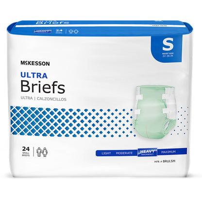 Incontinence Brief McKesson Ultra Adult Unisex Disposable Heavy Absorbency