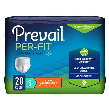 Absorbent Underwear Prevail® Per-Fit® Extra Pull On with Tear Away Seams Adult Unisex Disposable Heavy Absorbency